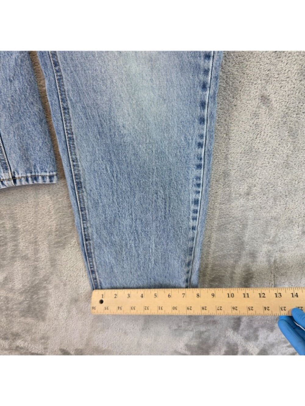 Empyre Jeans Youth 27 Blue Straight Loose Skate Adjustable Waist 100% Cotton - Picture 10 of 13